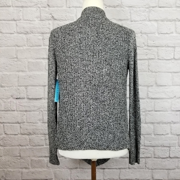 Alice + Olivia gray draped button front cardigan women's size XS New With Tsgs - Picture 4 of 9